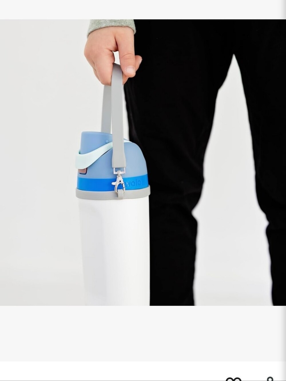Ryan & Rose White Cutie Handle - Universal Water Bottle Strap & Holder